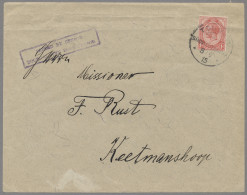 Deutsch-Südwestafrika - Stempel: 1915, TSUMEB, Georg V., 1 P. Als EF Auf Bedarfs - África Del Sudoeste Alemana