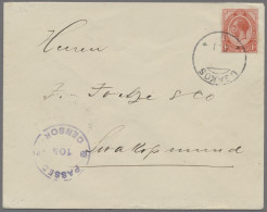 Deutsch-Südwestafrika - Stempel: 1917, USAKOS, Georg V., 1 P. Als EF Auf Brief A - Deutsch-Südwestafrika
