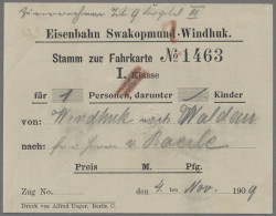 Deutsch-Südwestafrika - Besonderheiten: 1909, Stamm Zur Fahrkarte Für Eine Fahrt - África Del Sudoeste Alemana