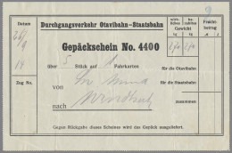 Deutsch-Südwestafrika - Besonderheiten: 1914, Durchgangsverkehr Otavibahn-Staats - Deutsch-Südwestafrika