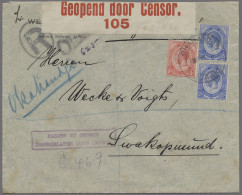 Deutsch-Südwestafrika - Besonderheiten: 1916, ZENSURPOST, Georg V., 2 1/2 P. (zw - Sud-Ouest Africain Allemand