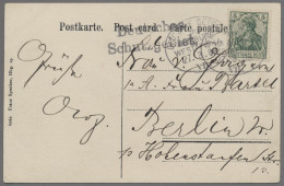 Deutsche Kolonien - Kamerun - Stempel: 1908, Germania 5 Pfg. Auf AK (farbiges Mo - Kamerun