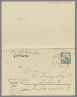 Deutsche Kolonien - Kiautschou - Ganzsachen: 1905, Kaiseryacht 2 Cents-Antwortga - Kiauchau