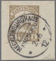 Deutsche Kolonien - Kiautschou - Stempel: MECKLENBURGHAUS; Kaiseryacht 1 Cent En - Kiauchau