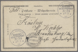 Deutsche Kolonien - Kiautschou - Stempel: 1900, MARINE-SCHIFFSPOST, Feldpostkart - Kiautchou