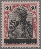 Deutsche Abstimmungsgebiete: Saargebiet: 1920, Germania 80 Pfg. Mit Sarre-Aufdru - Unused Stamps