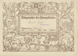 Deutsche Abstimmungsgebiete: Saargebiet - Ganzsachen: 1928, SCHMUCKBLATT-TELEGRA - Entiers Postaux