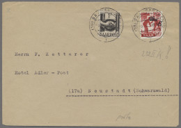 Saarland (1947/56): 1948, Neuauflage, 5 F. Auf 20 Pfg. Karminrot, Kopfstehender - Brieven En Documenten