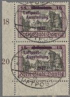 Danzig: 1932, Luftpostausstellung, Der Komplette Satz In Senkrechten Bzw. Waager - Other & Unclassified