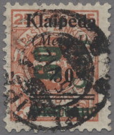 Memel: 1923, Freimarke 60 C. Auf 50 M. Auf 25 C. In Type I, Entwertet "..IPE...2 - Memel (Klaïpeda) 1923