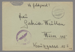 KZ-Post: 1941, 6.1., Brief Eines SS-Bewachers Aus Dem KZ Sachsenhausen (Oranienb - Lettres & Documents