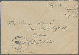 KZ-Post: 1944, Feldpost / Lagerpost Eines Norwegischen Studenten Aus Dem SS-Lage - Briefe U. Dokumente