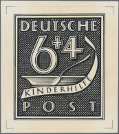 Sowjetische Zone - Mecklenburg-Vorpommern: 1945. Set Von 4 Künstlerzeichnungen ( - Other & Unclassified