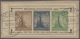 Sowjetische Zone - Thüringen: 1945, Weihnachtsblock, Die Gute Papiersorte "t" (g - Sonstige & Ohne Zuordnung