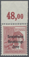 Sowjetische Zone - Allgemeine Ausgaben: 1948, Freimarke 60 Pfg. Dunkelkarminrot - Autres & Non Classés