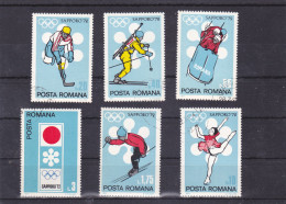 1971 Romania 2984-2989 1972 Olympic Games In Sapporo Used - Usado