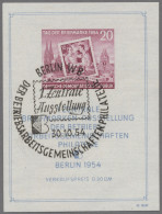 DDR: 1954, Erste Zentrale Briefmarkenausstellung Berlin, Blockausgabe, 20 Pf. Du - Briefe U. Dokumente