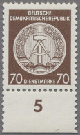 DDR - Dienstmarken A (Verwaltungspost B): 1954, Staatswappen, 70 Pfg. Siena Mit - Otros & Sin Clasificación