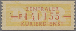 DDR - Dienstmarken B (Verwaltungspost A / Zentraler Kurierdienst): 1958, Wertstr - Sonstige & Ohne Zuordnung