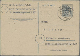 Berlin - Vorläufer: 1948, SBZ-Ganzsachenkarte 12 Pfg. Maschinenaufdruck Bedarfsg - Briefe U. Dokumente