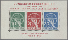 Berlin: 1949, Währungsgeschädigten-Block Postfrisch Mit Einigen Leichten Bügen. - Ungebraucht