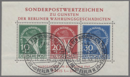 Berlin: 1949, Blockausgabe "Für Berliner Währungsgeschädigte" Mit Ersttagssonder - Used Stamps