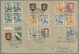 Französische Zone - Württemberg: 1948, Fünf Teilweise Sehr Bunte Briefe Mit Zehn - Other & Unclassified