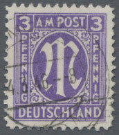 Bizone: 1945, AM-Post-deutscher Druck 3 Pfg. Dunkelbläulichviolett Bis Blauviole - Sonstige & Ohne Zuordnung
