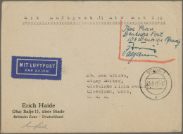 Bizone - Ganzsachen: 1948, Ersatz-Aerogramm, Vordruckumschlag Mit Luftpostaufkle - Other & Unclassified