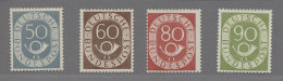 Bundesrepublik Deutschland: 1959, Posthorn 50, 60, 80 Und 90 Pfg. In Guter Ungeb - Unused Stamps