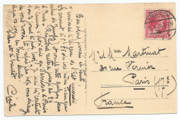 N° 206 (75c / 90c Rouge) Sur Carte-vue De Diekirch à Paris - 1926-39 Charlotte Right-hand Side