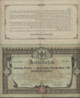 Alte Aktien / Wertpapiere: BRAUNSCHWEIG; 1869, "Antheilsschein" über 20 Thaler = - Altri & Non Classificati