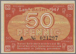 Deutschland - Alliierte Miltärbehörde + Ausgaben 1945-1948: BADEN, 1947, Banknot - Autres & Non Classés