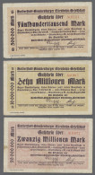 Deutschland - Notgeld - Sachsen-Anhalt: BLANKENBURG; 1923, Partie Von 3 Notgelds - [11] Local Banknote Issues