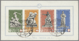 Nachlässe: SCHWEIZ, 1850-1984, Feine Gestempelte Sammlung In Zwei Italienischen - Vrac (min 1000 Timbres)