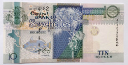 SEYCHELLES  - 10 RUPEES - P 36  (1998-2010) - UNC -  BANKNOTES - PAPER MONEY - Seychellen