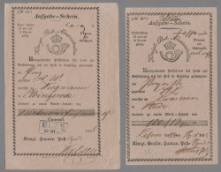 Hannover - Vorphilatelie: 1835-1874, Sammlung Von 29 Post-Aufgabescheinen Bzw. P - Prephilately