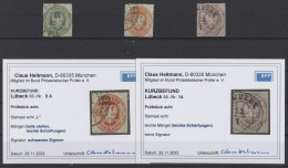 Lübeck - Marken Und Briefe: 1863-1865, Kleine Partie Von 3 Gestempelten Werten M - Luebeck