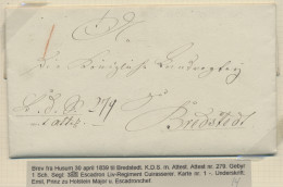 Schleswig-Holstein - Vorphilatelie: 1818-1845, Dänische Militärpost, Eine Mit De - Vorphilatelie