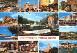 72397045 Gozo Malta Hafenpartien Schloss Eselskarren Strand Grotte Windmuehle Go - Malta