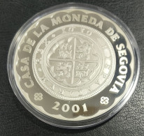 ESPAÑA. AÑO 2001. CASA DE SEGOVIA. 10.000 PTAS PLATA. PESO 168.75 GR - 10 000 Pesetas