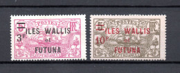 Wallis Et Futuna 1924 Old Set Overprinted Stamp (Michel 38/39) Nice MLH - Nuovi