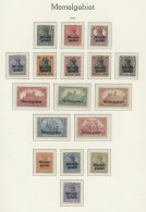 Memel: 1920/23, Sehr Saubere Postfrische Teilsammlung Mit Vielen Guten Ausgaben - Memelgebiet 1923