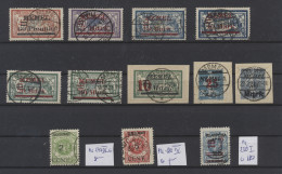 Memel: 1921-1923, Kleine Gestempelte Partie Mit U.a. Mi.Nr. 36/39, 121/123 Auf B - Memel (Klaïpeda) 1923