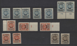 Memel: 1923, Postfrische Partie Von Werten Aus Dem Aufdrucksatz Mi.Nr. 124/128 M - Memel (Klaïpeda) 1923