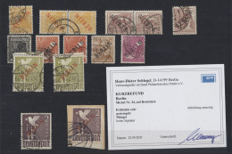 Berlin: 1948-1949, Kleine Gestempelte Partie Der Aufdruckwerte Auf 2 Stecktafeln - Used Stamps