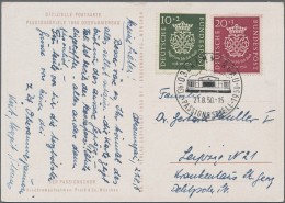 Bundesrepublik Deutschland: 1950/1952, Lot Von Drei Dekorativen Belegen Mit Bess - Collections