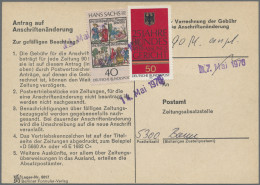 Bundesrepublik Deutschland: 1974/1978, Partie Von Ca. 82 Stück "Antrag Auf Ansch - Collections