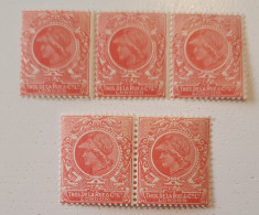 Essay Minerva 5 Timbres (bloc De 2 Timbres + Bloc De 3 Timbres) Dentelés Thos. De La Rue London Typographie Années 1930 - Proeven & Herdruk