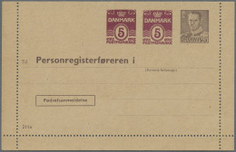 Denmark - Postal Stationery: 1953/1965, Letter Cards For Population Register, Lo - Enteros Postales